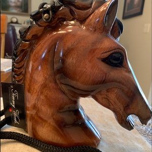 Vintage Timmy Woods handcrafted horse head purse